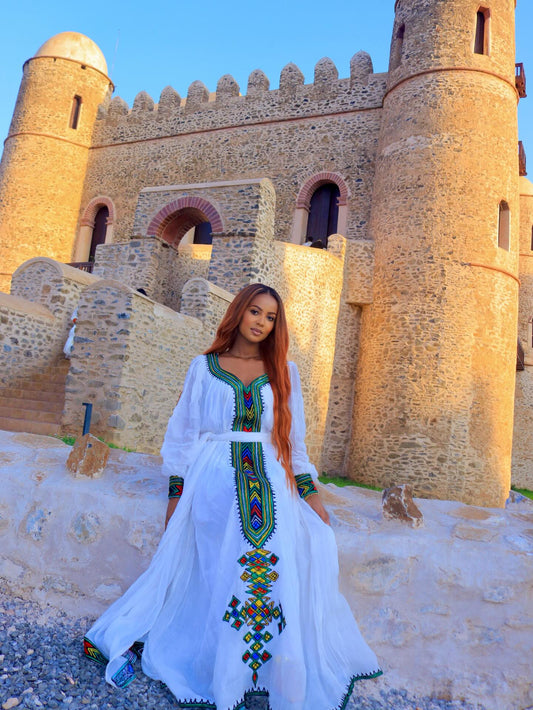 LONG SLEEVE HABESHA KEMIS – TRADITIONAL ETHIOPIAN DRESS AND ETHIOPIAN DRESS STYLE