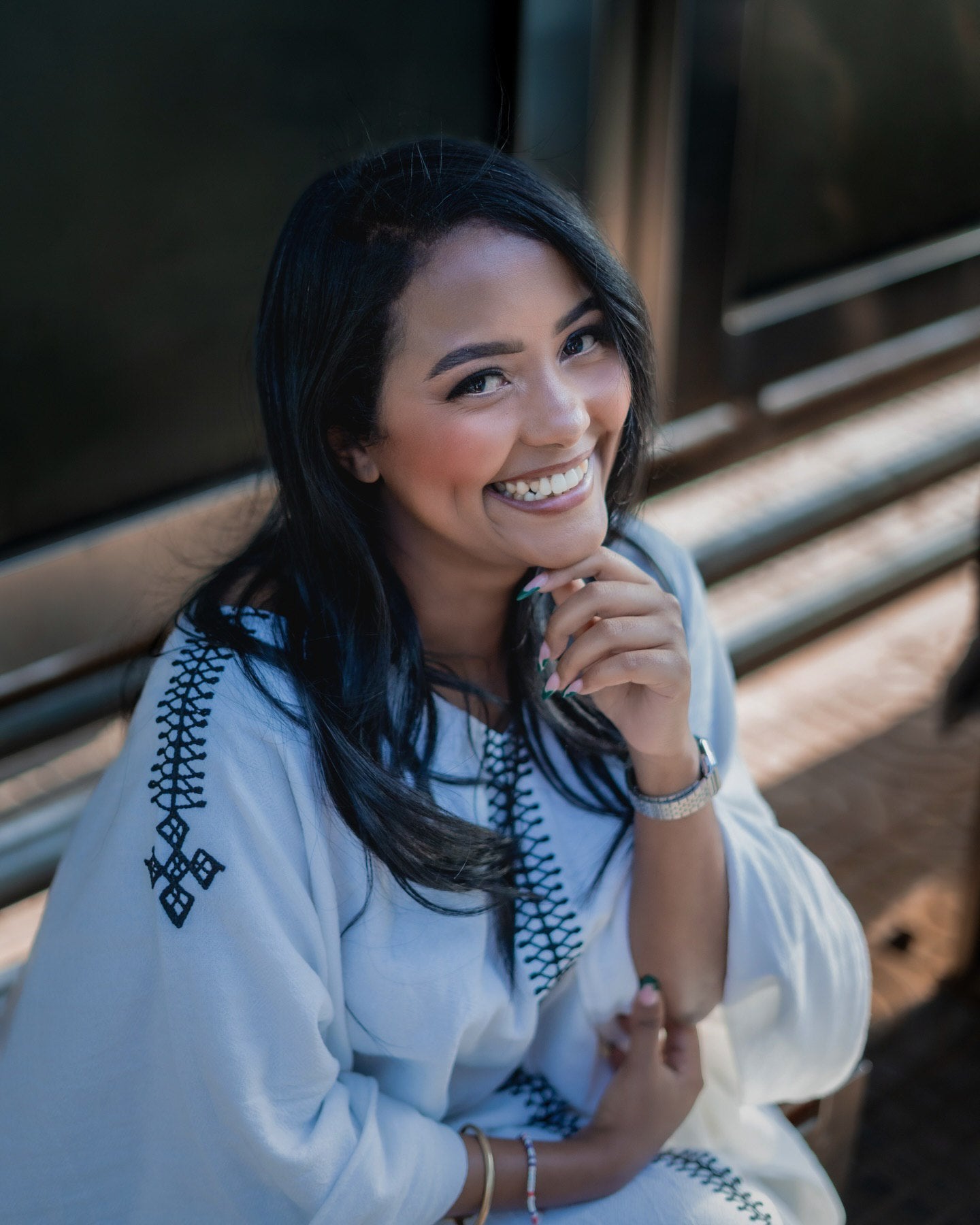 BELI FLOWING WHITE HABESHA DRESS | AUTHENTIC HABESHA KEMIS | TIMELESS ETHIOPIAN DRESS