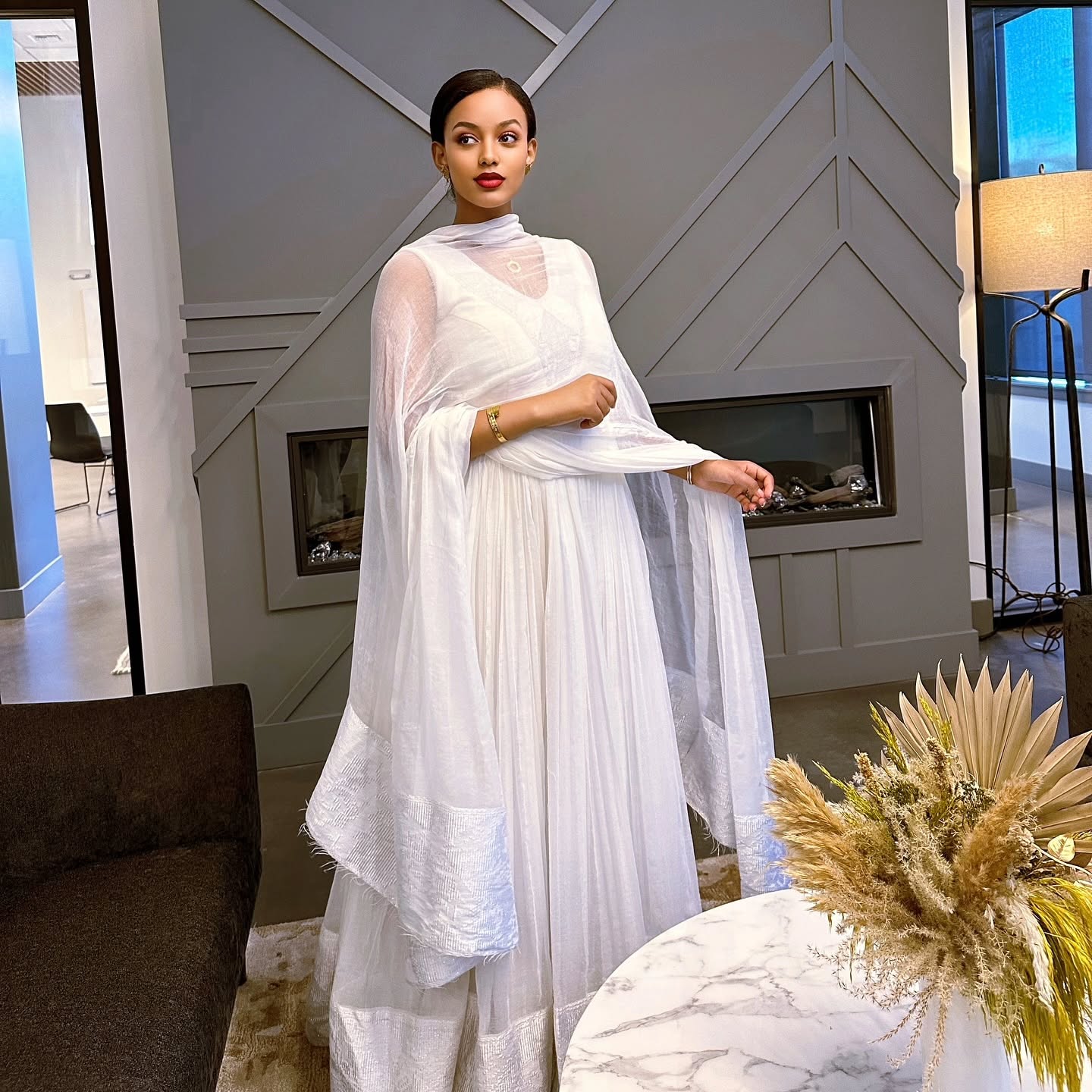 RODI STUNNING SLEEVELESS WHITE HABESHA KEMIS |TRADITIONAL ETHIOPIAN DRESS | TIMELESS HABESHA DRESS