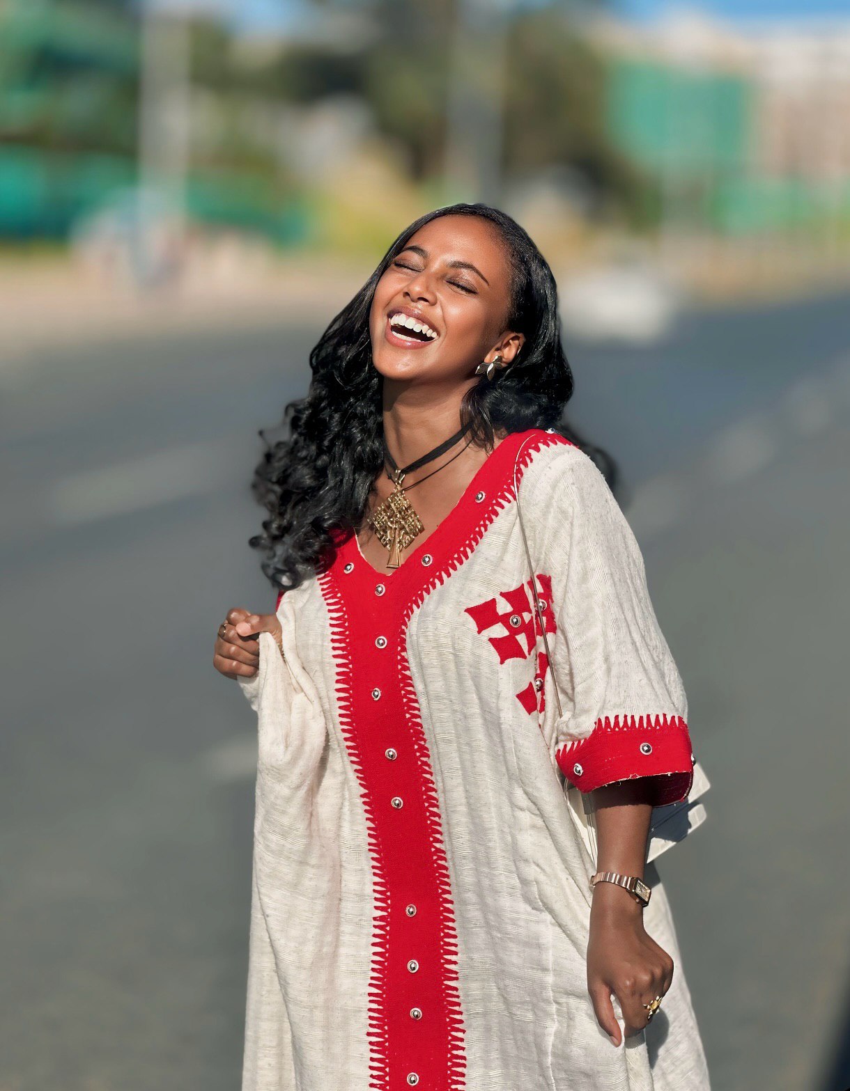 BEYENECH BEAUTIFUL ETHIOPIAN CLOTHING | RED EMBROIDERY HABESHA DRESS | HANDWOVEN HABESHA KEMIS