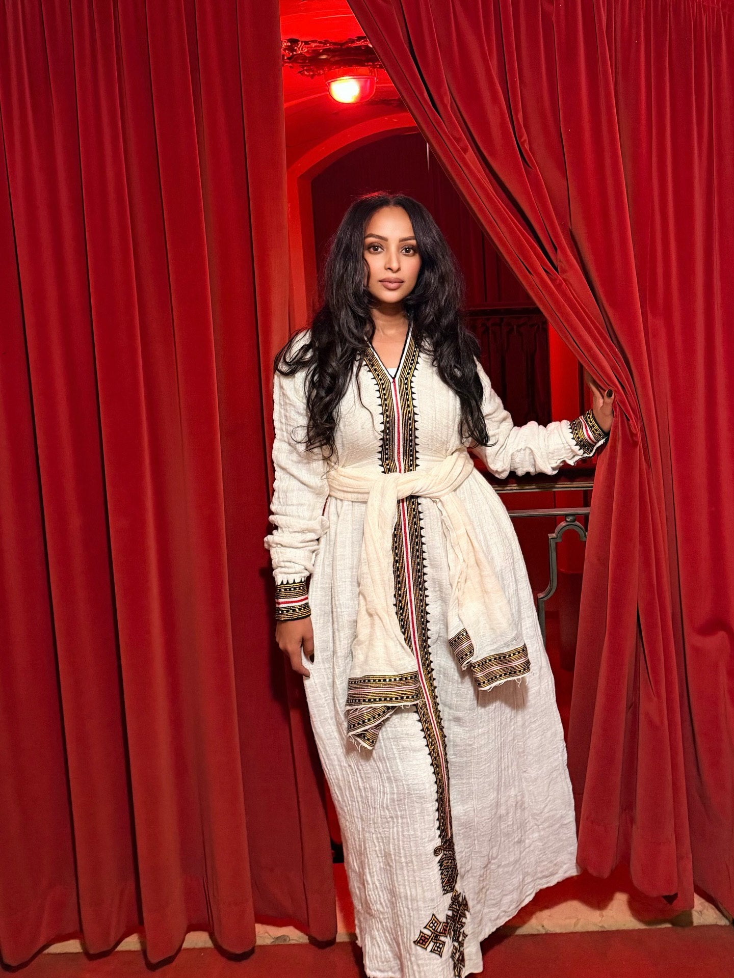 BEAUTIFUL LONG SLEEVE HABESHA DRESS AUTHENTIC ETHIOPIAN CLOTHING AND ERITREAN DRESS