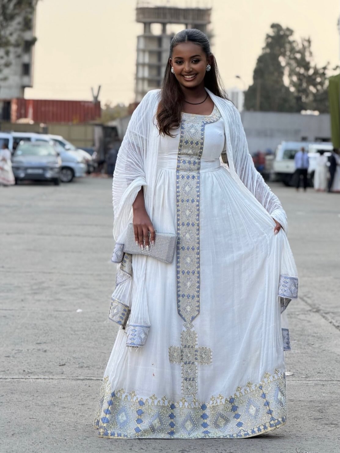 SARICHO CULTURAL SHORT SLEEVE HABESHA DRESS | STYLISH ETHIOPIAN DRESS | TRADITIONAL ETHIOPIAN CLOTHING