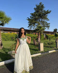 Kidist - Green and Gold Embroidered Handwoven Habesha Kemis | Elegant Eritrean and Ethiopian Traditional Dress Hab274