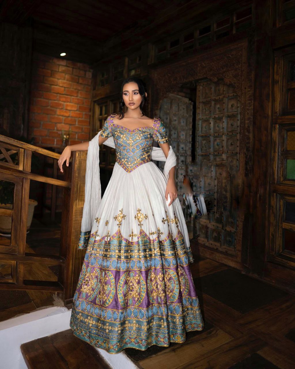 FIYONA ETHIOPIAN WEDDING DRESS | LUXURIOUS HABESHA KEMIS