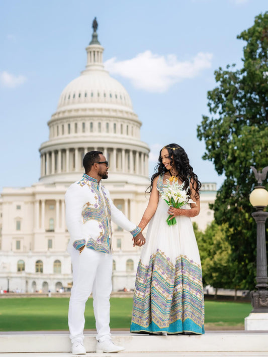 ETHIOPIAN WEDDING ATTIRE FOR COUPLES | HABESHA TRADITIONAL CLOTHING