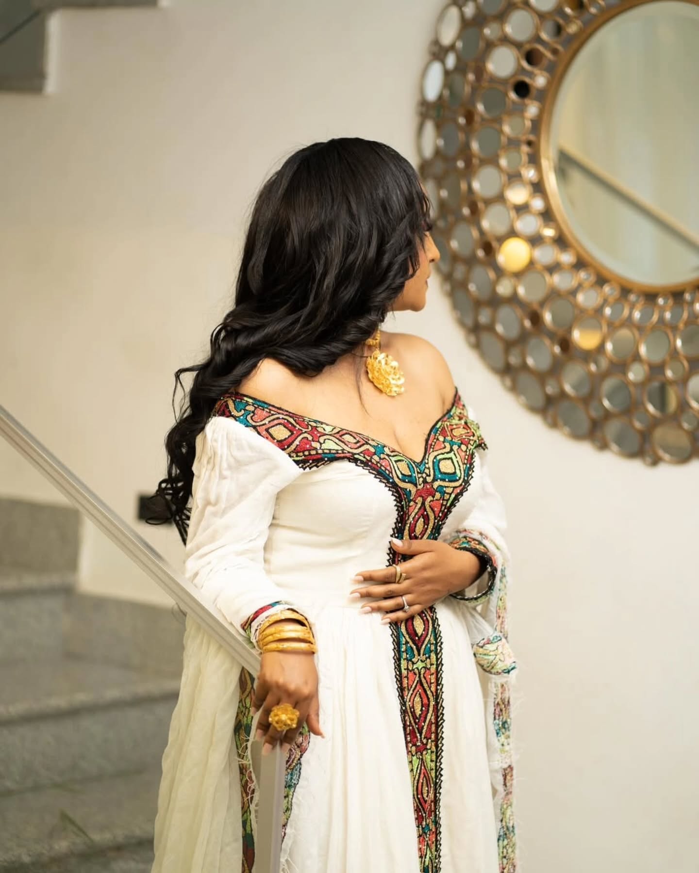 LOYID MULTICOLOR HABESHA DRESS |TRADITIONAL ETHIOPIAN CLOTHING | GRACEFUL HABESHA KEMIS