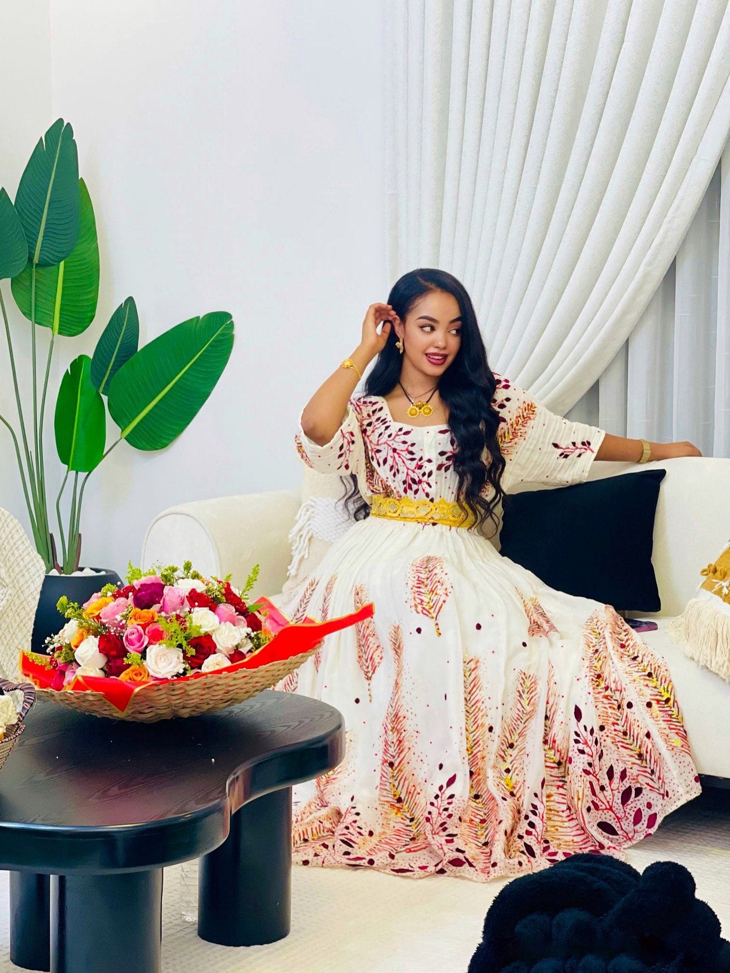 MULALEM ETHIOPIAN HABESHA DRESS | TRADITIONAL HABESHA BRIDAL ATTIRE | CULTURAL HABESHA DKEMIS FOR WEDDING