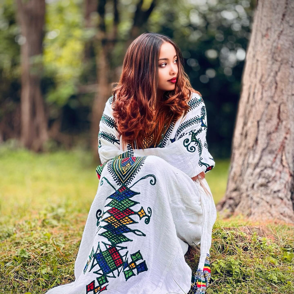 TIHUT GONDAR TRADITIONAL DRESS | COLORFUL HABESHA DRESS | HABESHA KEMIS STYLE