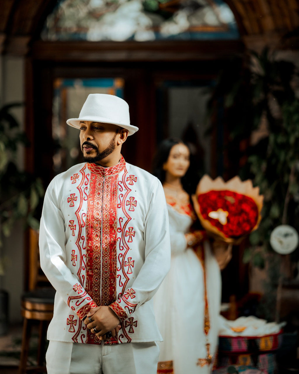 JOHN ETHIOPIAN MEN'S WEAR | HABESHA MEN'S OUTFIT WITH PANTS | TRADITIONAL STYLE UPDATED
