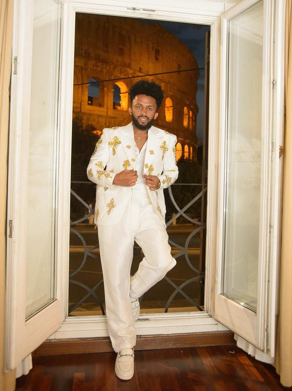GOLD EMBROIDERY ETHIOPIAN MEN'S OUTFIT | TRADITIONAL HABESHA MEN’S WEAR WITH MODERN STYLE