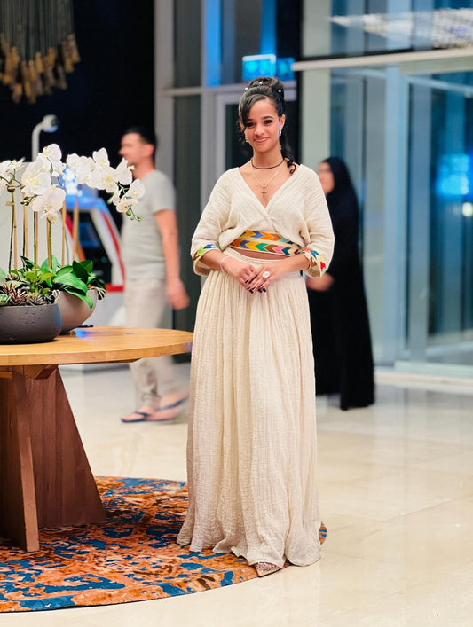MULTICOLORED HABESHA KEMIS – TRADITIONAL ETHIOPIAN CLOTHING AND DRESS WITH VIBRANT EMBROIDERY