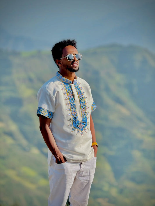 MEN’S CULTURAL SHIRT – ETHIOPIAN & ERITREAN TRADITIONAL CLOTHING