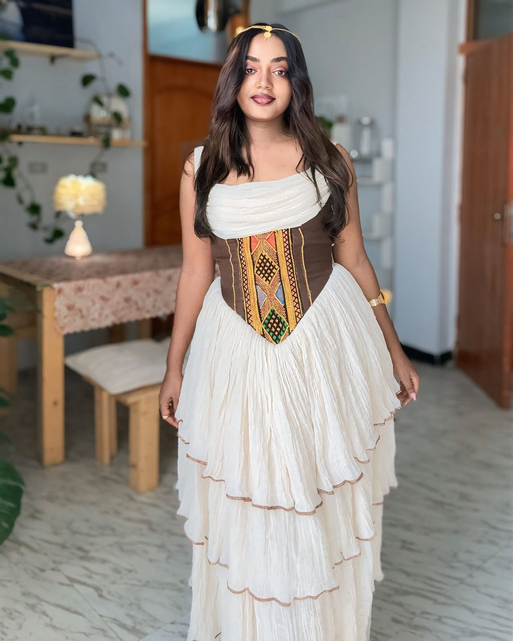 NAZRAWIT HANDWOVEN HABESHA KEMIS | TRADITIONAL ETHIOPIAN CLOTHING | MINIMALIST HABESHA DRESS