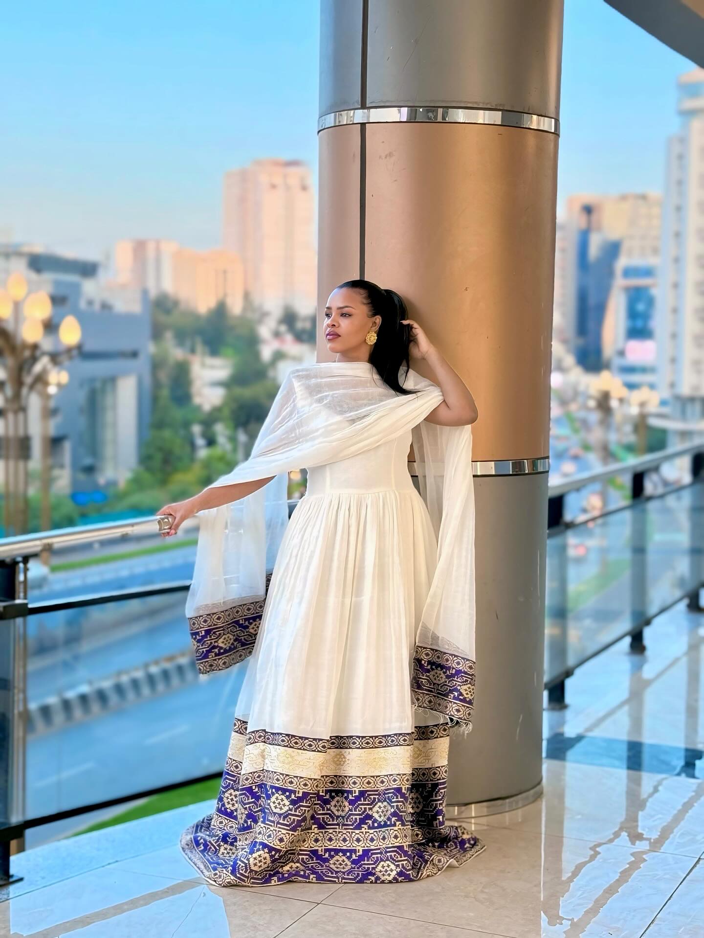 WUBE SLEEVELESS ETHIOPIAN TRADITIONAL DRESS | HABESHA KEMIS AND ERITREAN DRESS | GRACEFUL HABESHA DRESS