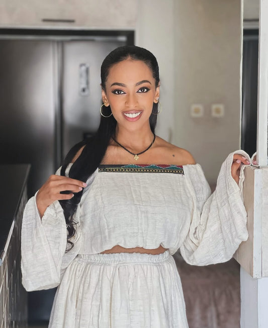 HABESHA TRADITIONAL DRESS – MINIMALIST ETHIOPIAN DRESS, CLASSIC TRADITIONAL ETHIOPIAN CLOTH