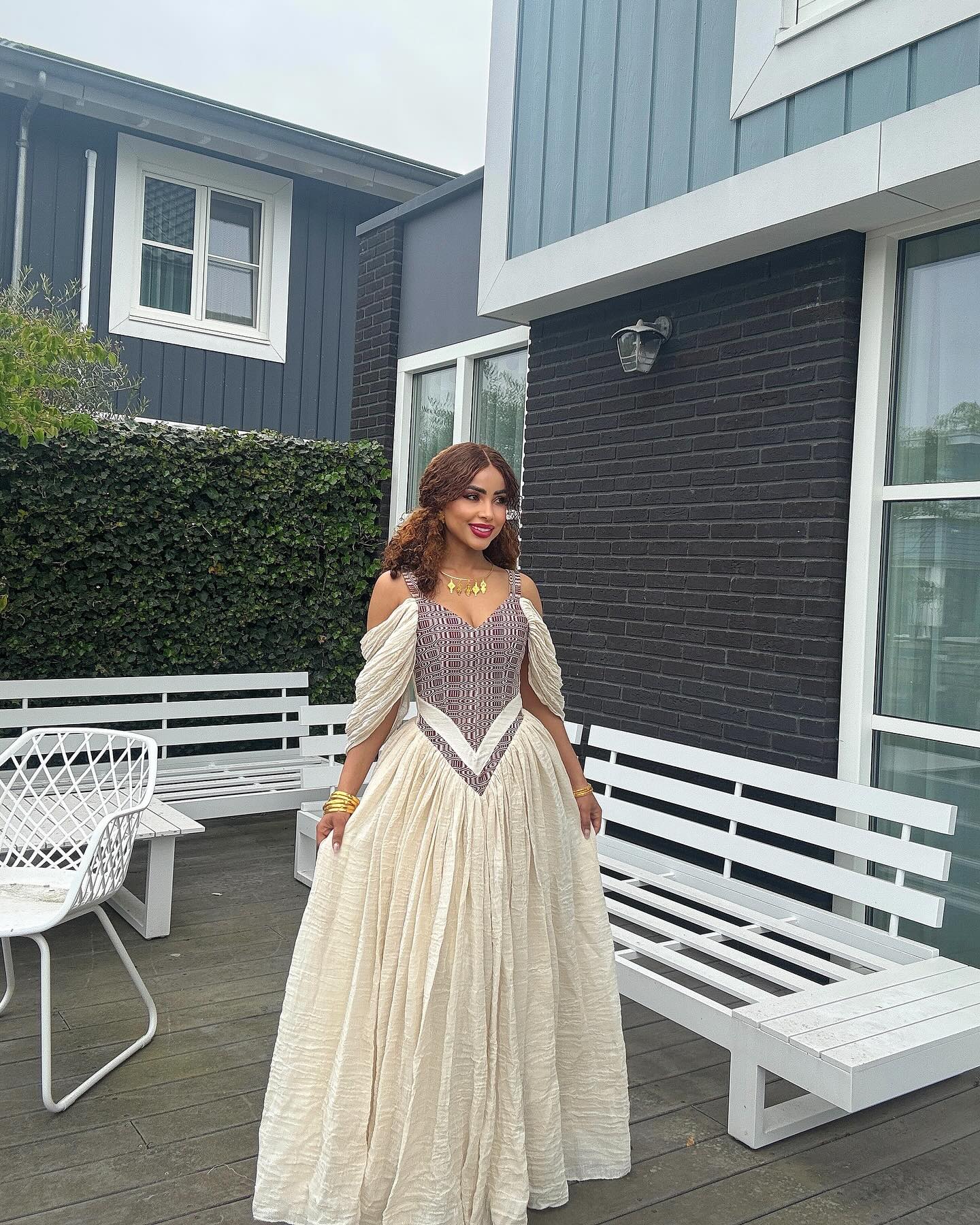 MLKIT BEAUTIFUL ETHIOPIAN TRADITIONAL DRESS | HANDWOVEN HABESHA DRESS | STUNNING HABESHA KEMIS