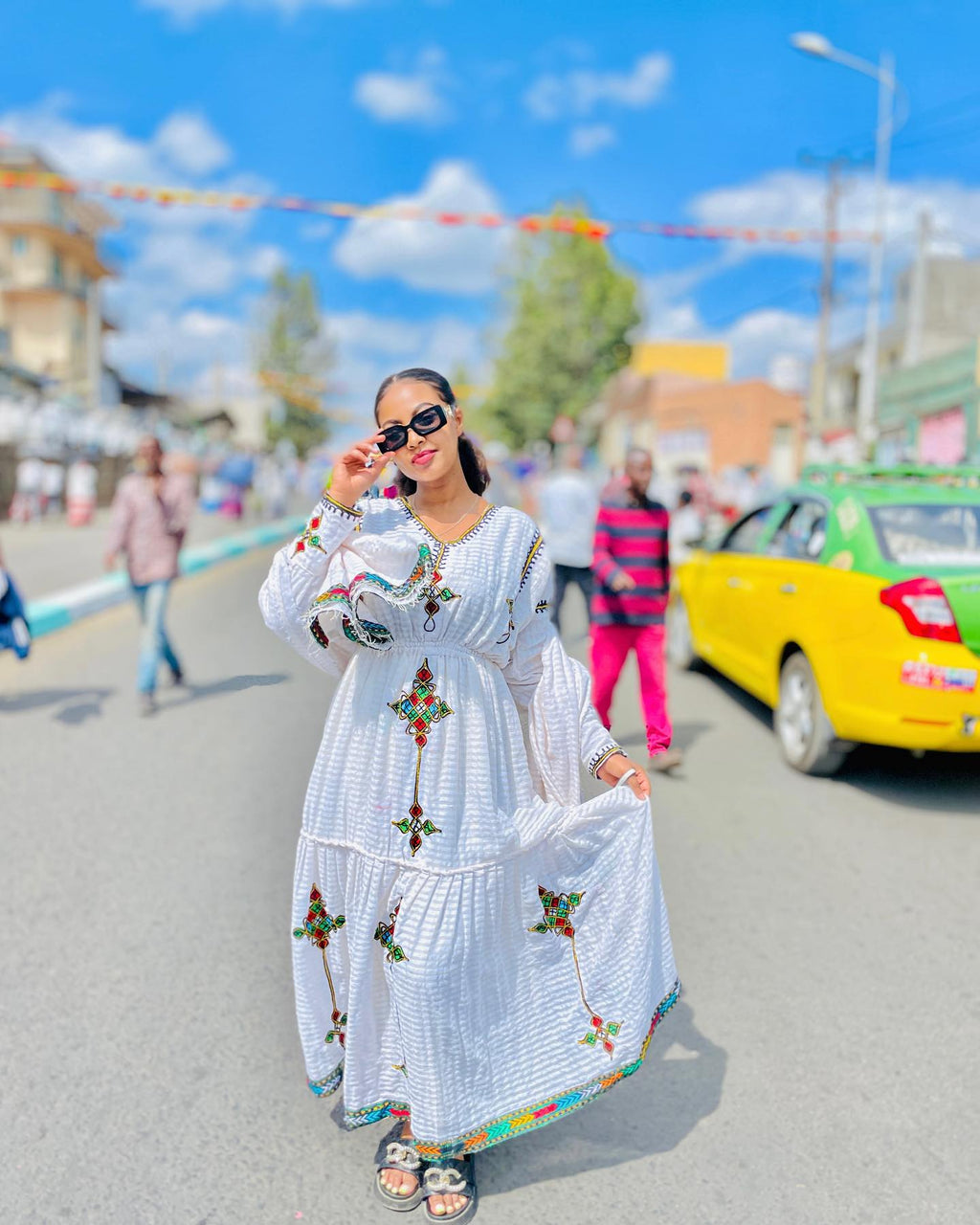 SIMRET SIMPLE DESIGN HABESHA KEMIS | TRADITIONAL ETHIOPIAN DRESS | STUNNING HABESHA DRESS