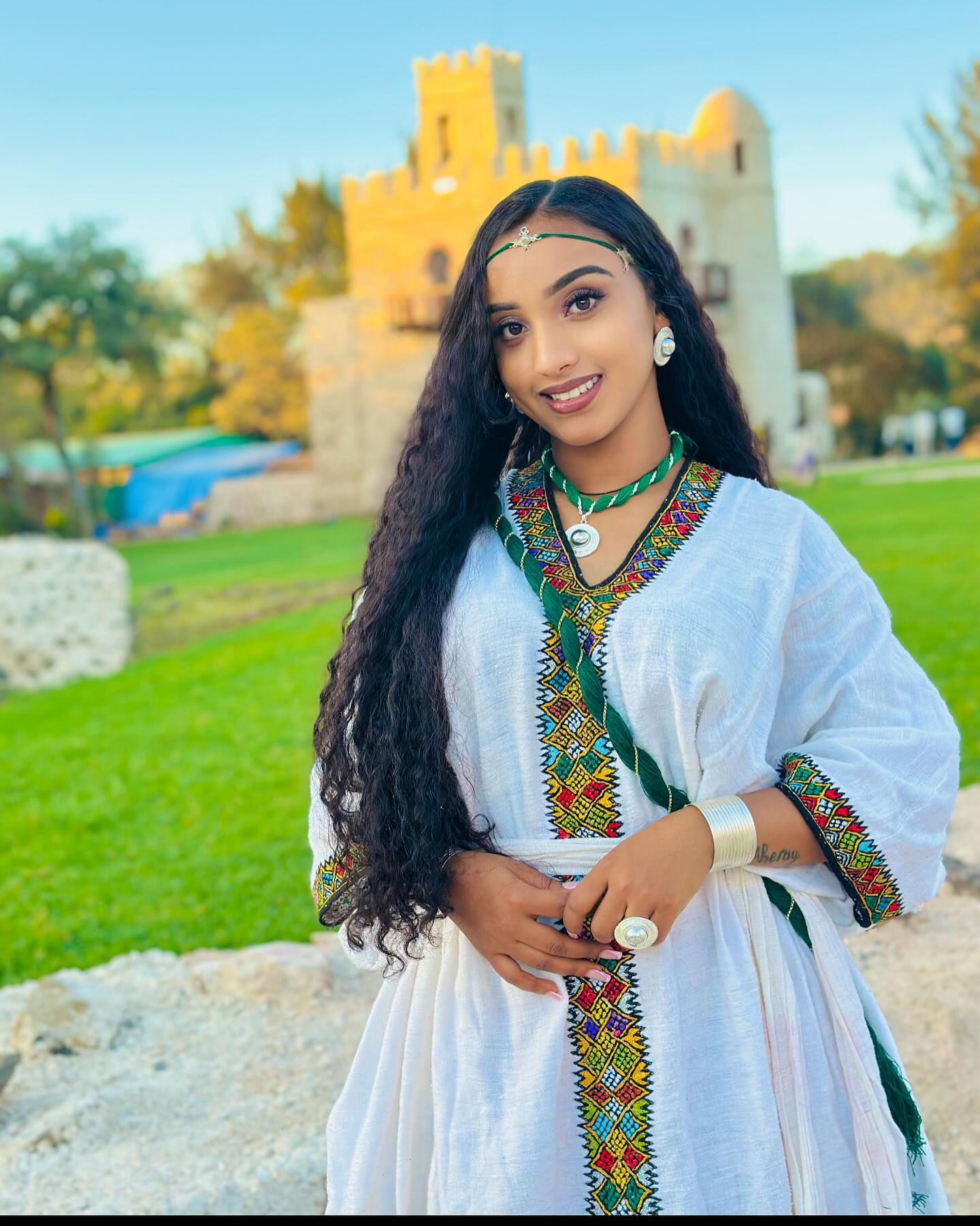 BISRAT GRACEFUL HABESHA DRESS | BEAUTIFUL ETHIOPIAN DRESS | HANDWOVEN HABESHA KEMIS