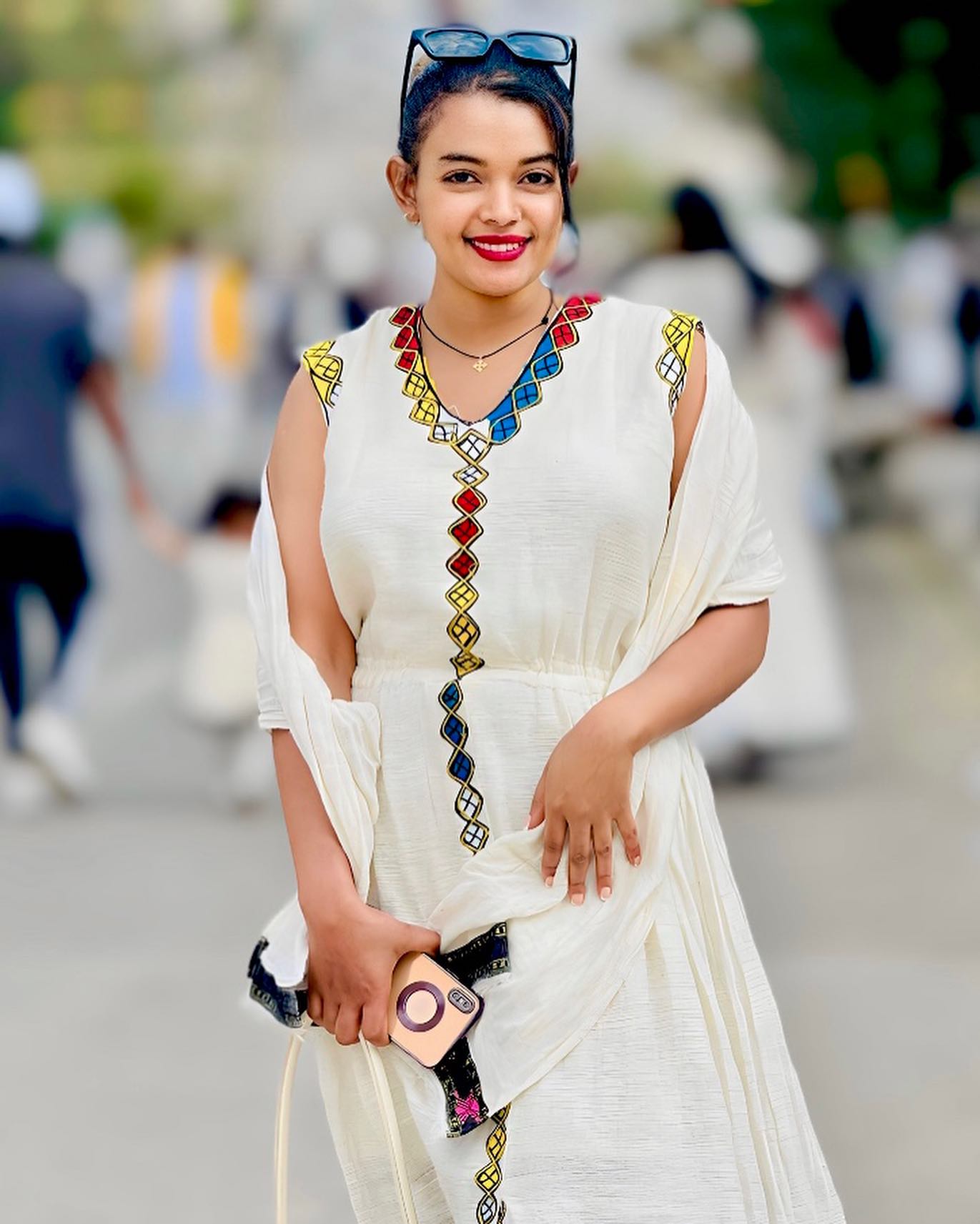 DADU SIMPLE DESIGN HABESHA KEMIS | HANDWOVEN TRADITIONAL ETHIOPIAN CLOTHING | SLEEVELESS HABESHA DRESS