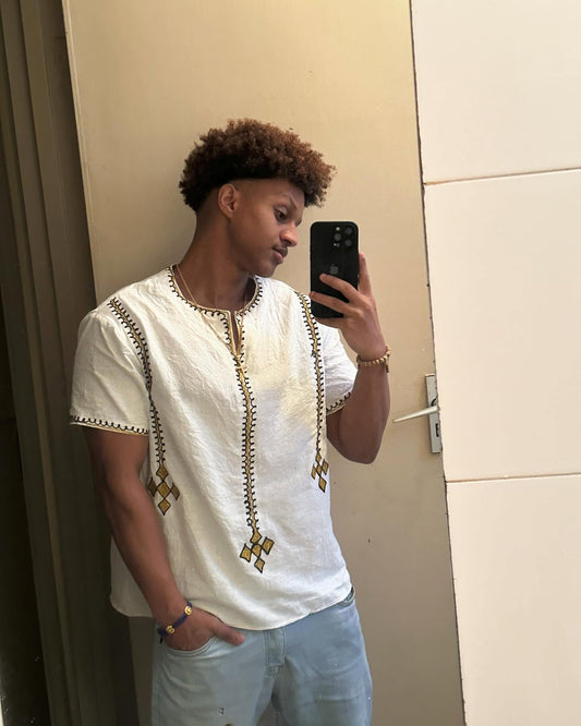 HABESHA MEN’S SHIRT – TRADITIONAL ETHIOPIAN AND ERITREAN MEN’S CLOTHING