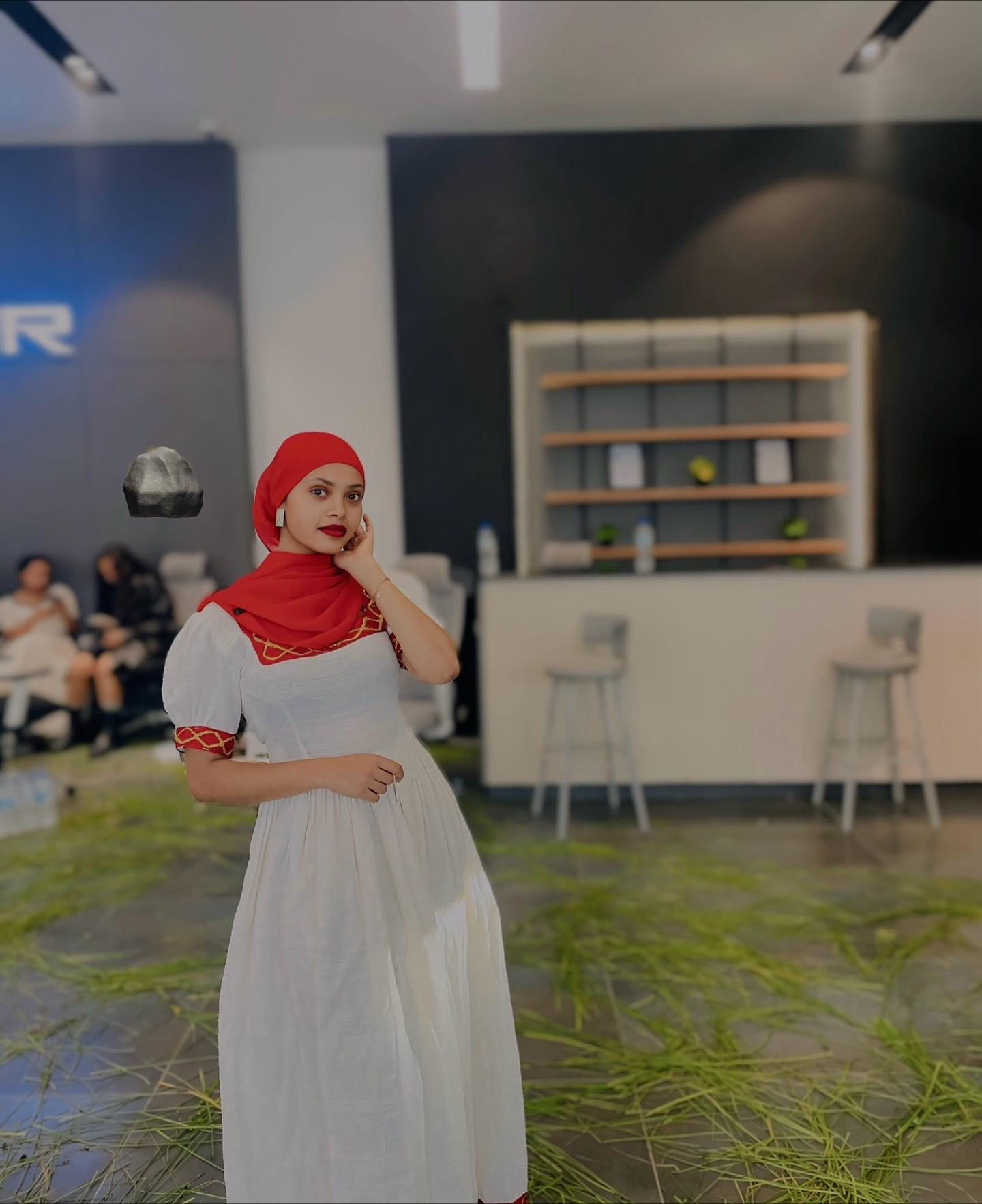 MONEKA RED WOVEN HABESHA DRESS | TRADITIONAL ETHIOPIAN CLOTHING | FESTIVE HABESHA KEMIS