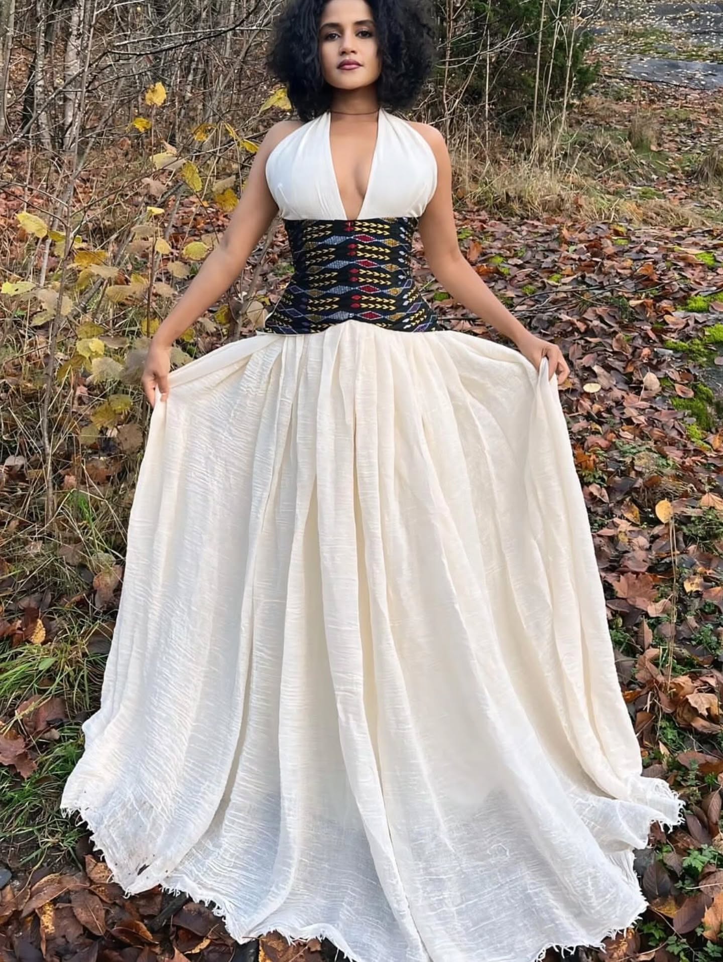 HIYAB HABESHA KEMIS | HALTER STYLE HABESHA DRESS | ETHIOPIAN TRADITIONAL TIBEB CORSET