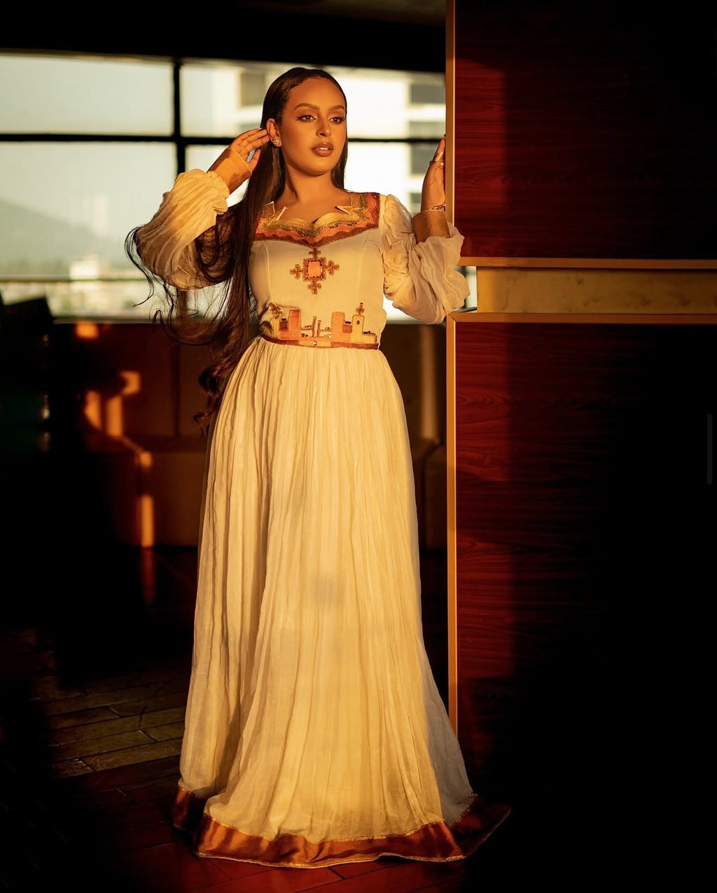 MULUNESH TIMELESS HABESHA DRESS | CHARMING HABESHA KEMIS | HANDMADE ETHIOPIAN CLOTHING