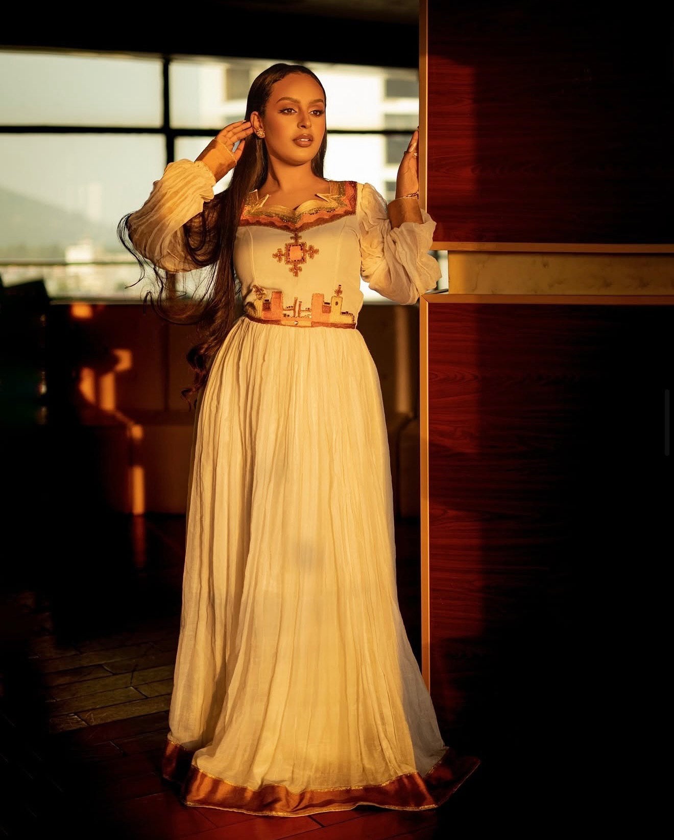 MULUNESH TIMELESS HABESHA DRESS | CHARMING HABESHA KEMIS | HANDMADE ETHIOPIAN CLOTHING