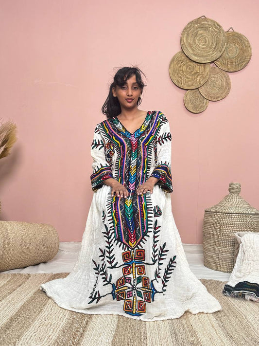 HABESHA DRESS – TRADITIONAL ETHIOPIAN DRESS IN BEAUTIFUL HABESHA CLOTH DESIGN