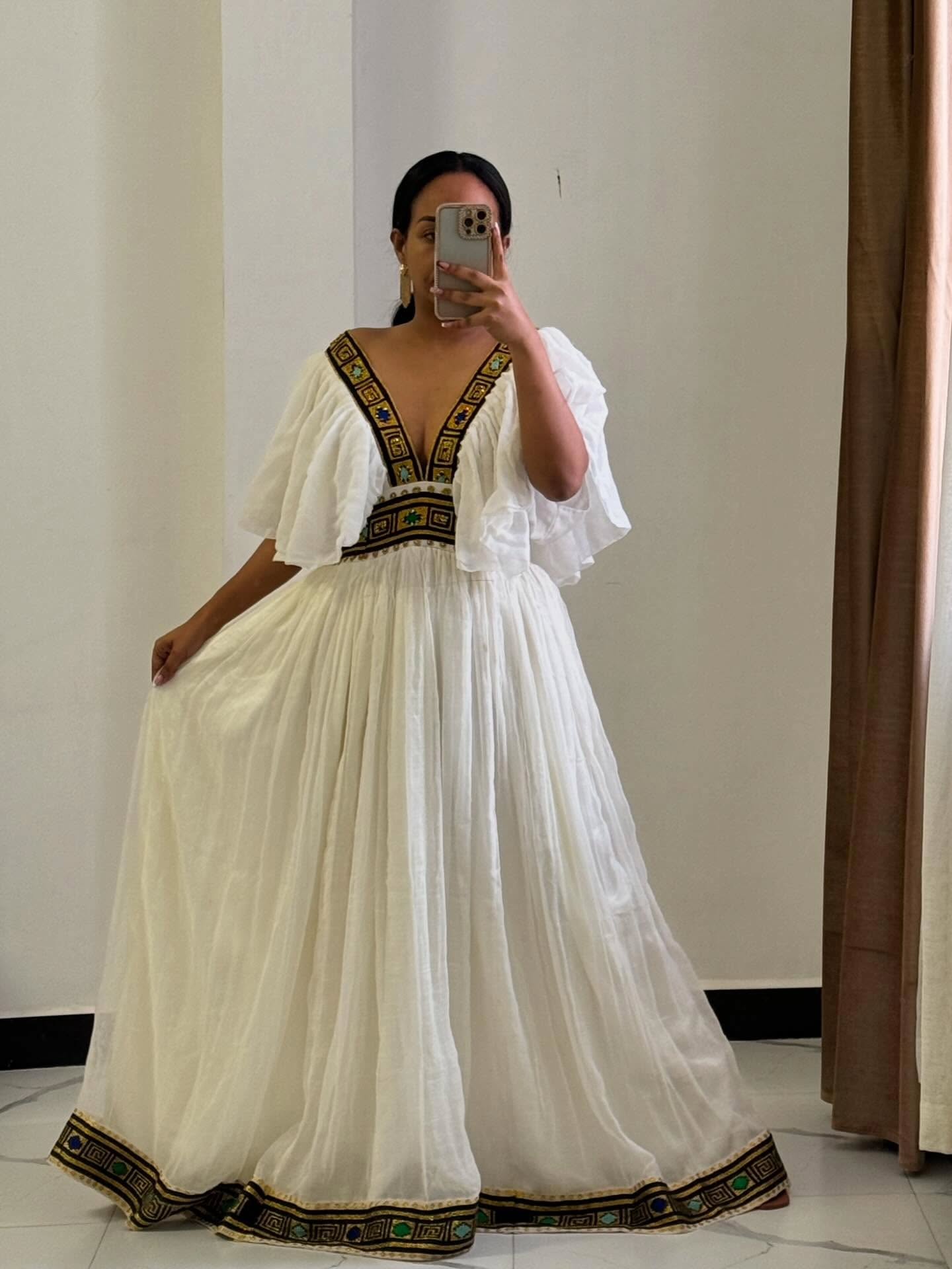 SALSAWIT HABESHA KEMIS | HABESHA DRESS | ETHIOPIAN TRADITIONAL DRESS ONLINE