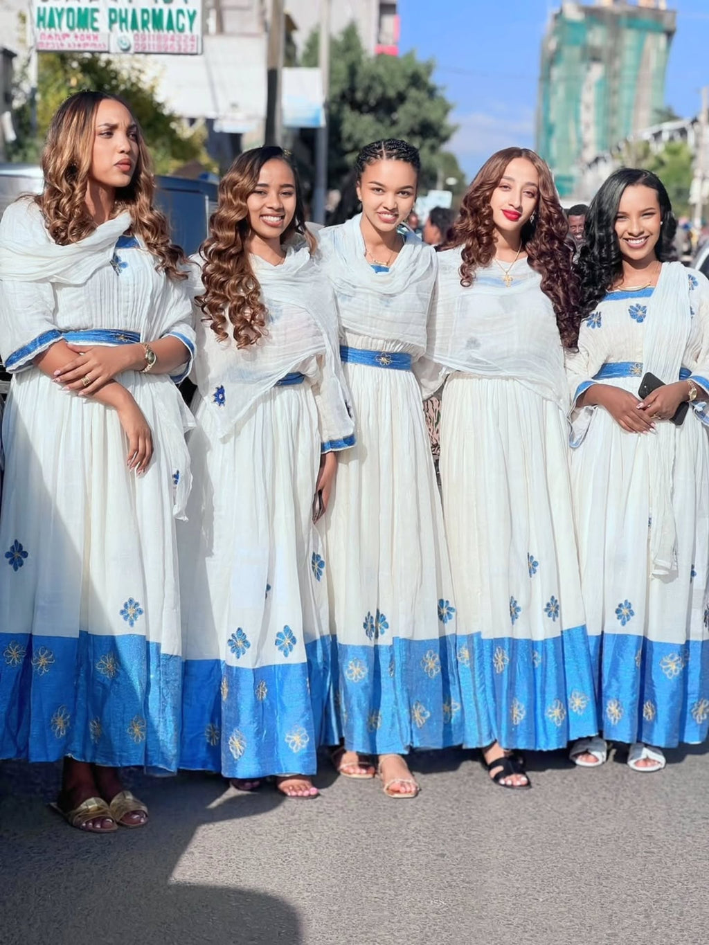 DANU HABESHA KEMIS BEAUTY | ETHIOPIAN DRESS STYLE | BLUE WOVEN HABESHA DRESS