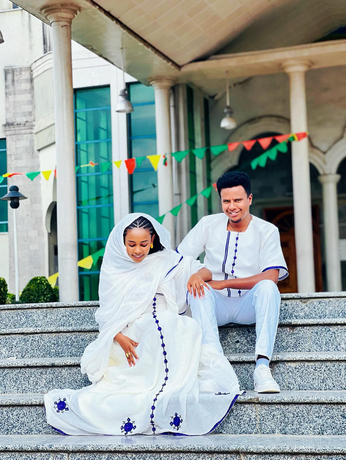 TEWABECH HABESHA OUTFIT FOR COUPLE | ETHIOPIAN TRADITIONAL ATTIRE | MATCHING WEAR FOR CULTURAL CELEBRATIONS