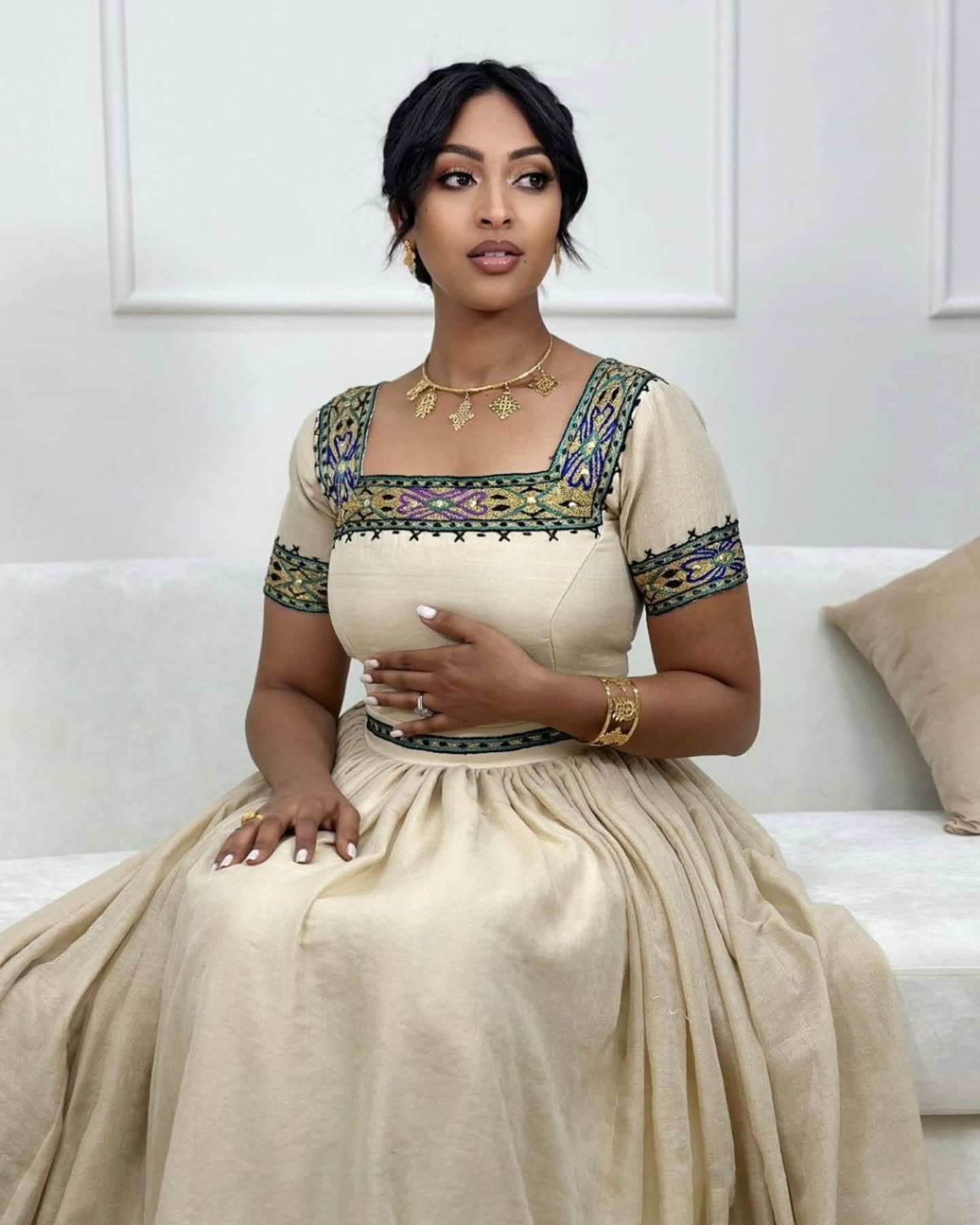 BELI AUTHENTIC HABESHA KEMIS ONLINE | TRADITIONAL ETHIOPIAN CLOTHING | HABESHA DRESS COLLECTION