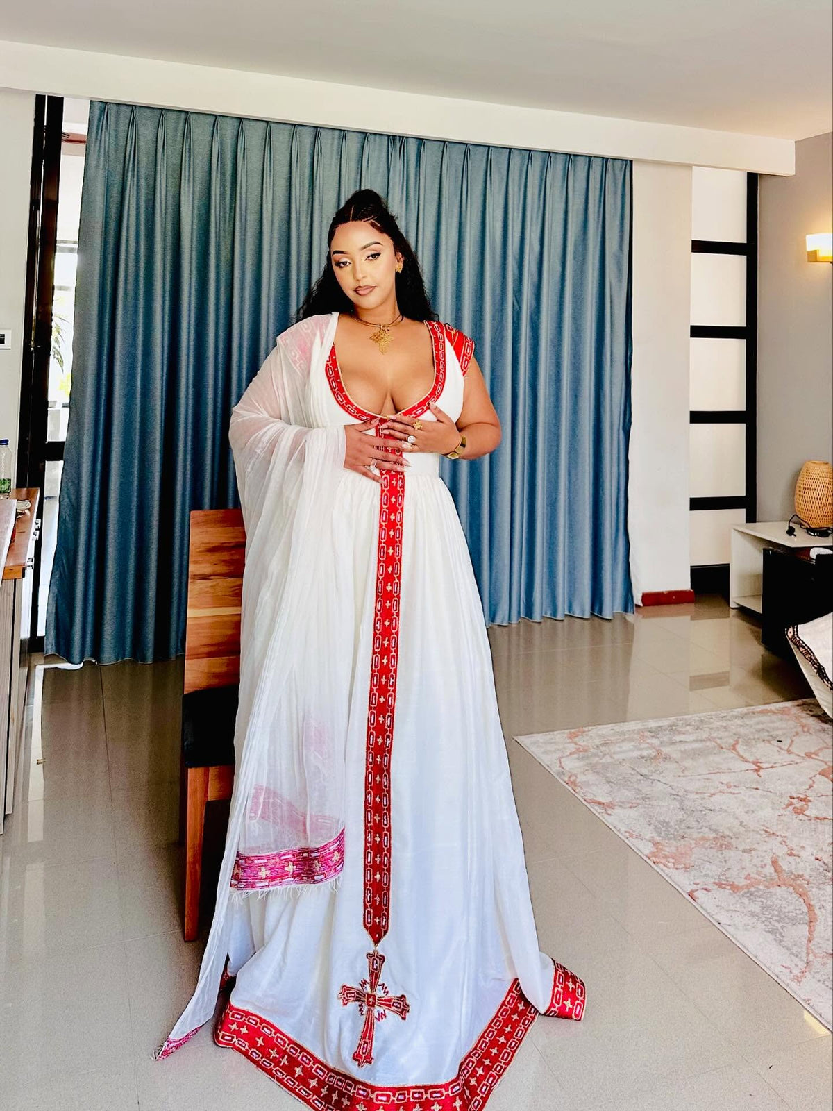 KULENI TRADITIONAL HABESHA DRESS | ETHIOPIAN CLOTHING FOR WOMEN | ETHIOPIAN HABESHA KEMIS