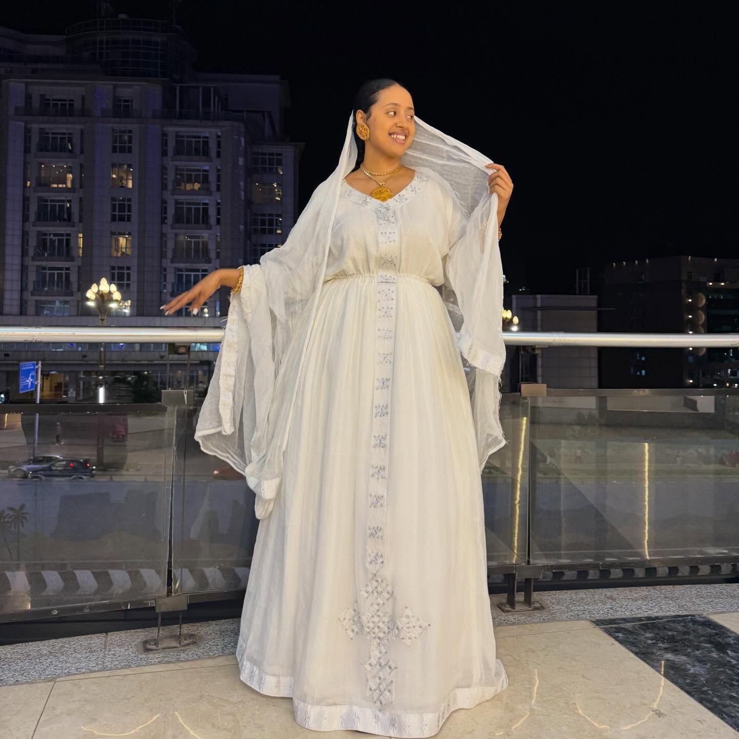 SOLI WHITE WOVEN HABESHA DRESS | TRADITIONAL HABESHA KEMIS | BEAUTIFUL HABESHA DRESS