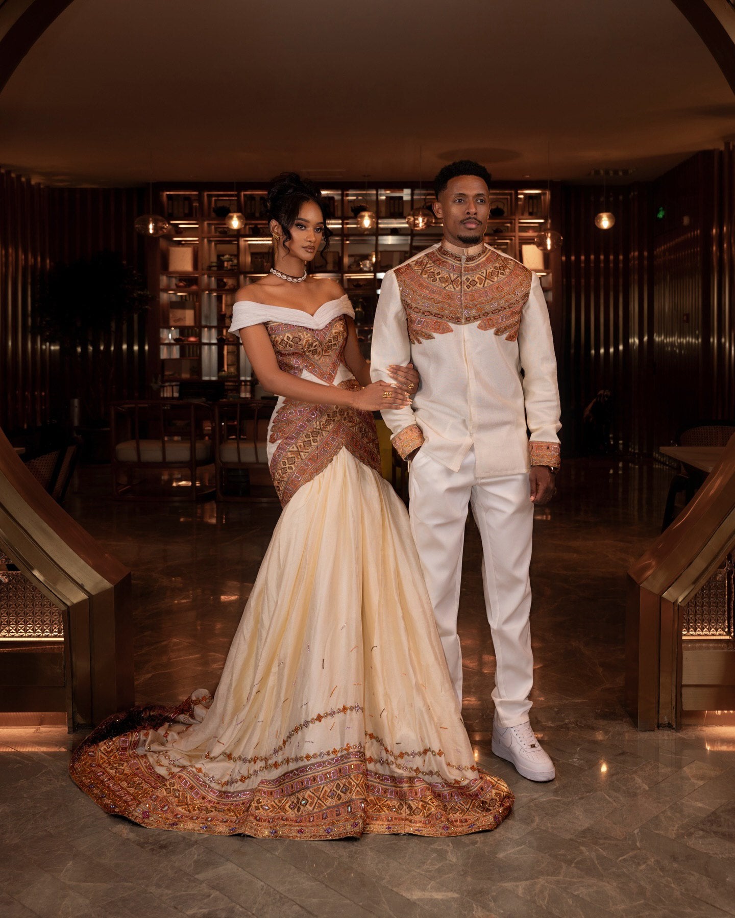 DOJU HABESHA CLOTHING FOR COUPLES | MATCHING HABESHA DRESS SETS | TRADITIONAL ETHIOPIAN DRESS FOR HIM & HER