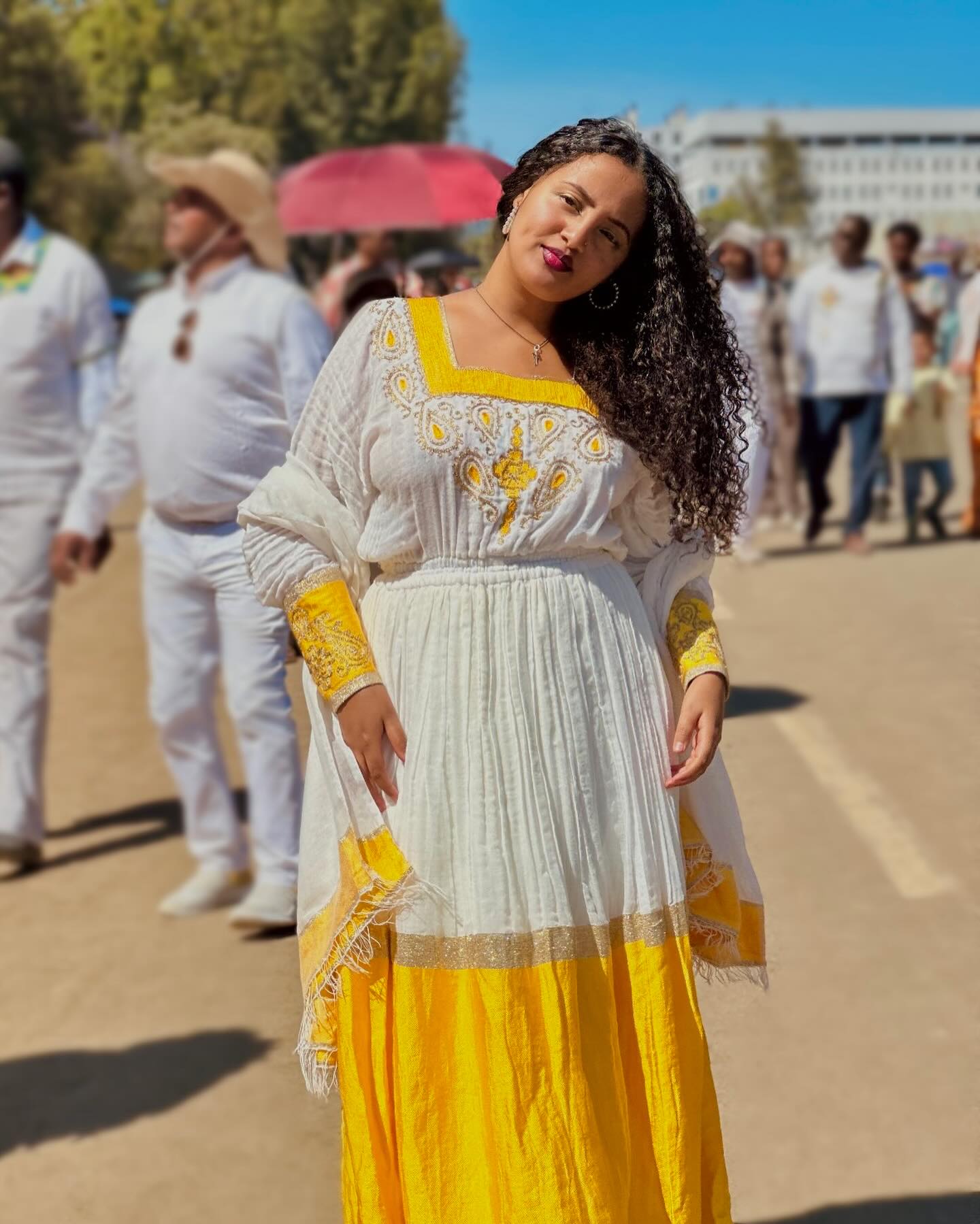 WEYNAYE YELLOW WOVEN HABESHA DRESS | TIMELESS HABESHA KEMIS | INSPIRED BY ETHIOPIAN CLOTHING HERITAGE