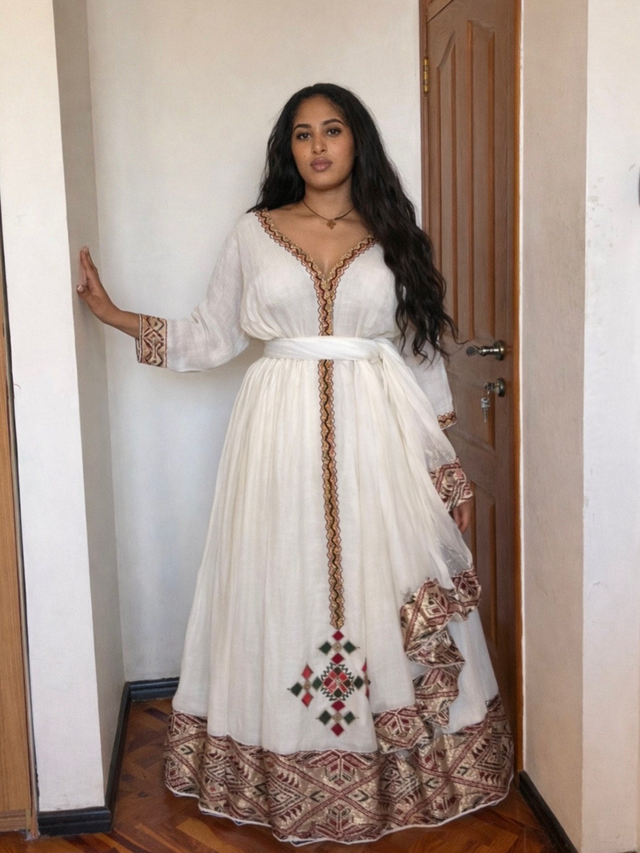 YENEAKAL TIMELESS HABESHA DRESS | CHARMING HABESHA KEMIS | HANDWOVEN ETHIOPIAN CLOTHING