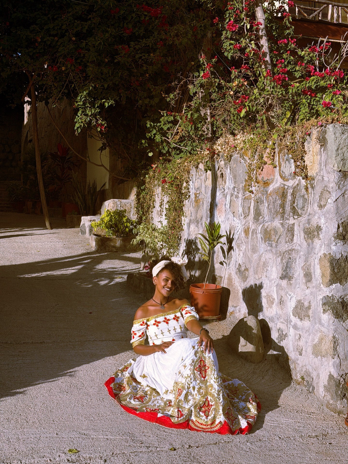HABTAMWA OFF-SHOULDER HABESHA KEMIS | AUTHENTIC HABESHA DRESS | ETHIOPIAN WEDDING DRESS
