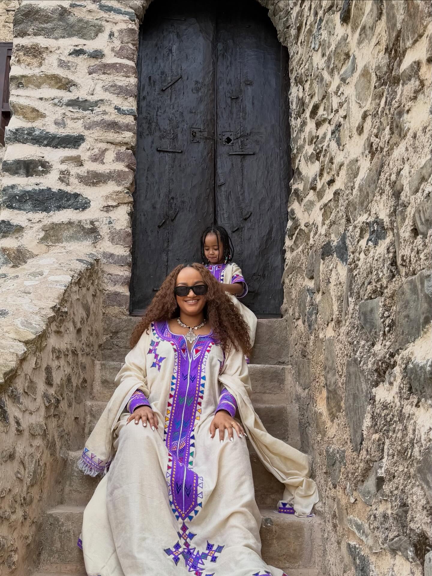 ZION LONG SLEEVE HABESHA DRESS | TRADITIONAL GOWN WITH AUTHENTIC HABESHA KEMIS | ETHIOPIAN DRESS