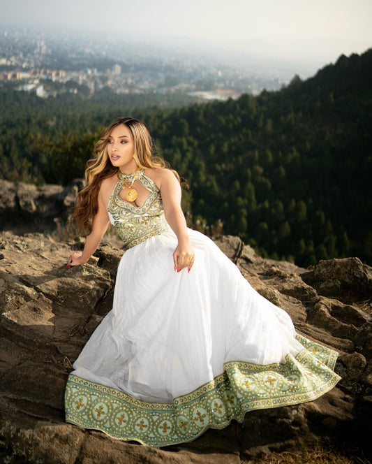 LUXURIOUS HABESHA TRADITIONAL DRESS | TRADITIONAL ETHIOPIAN WEDDING DRESS 