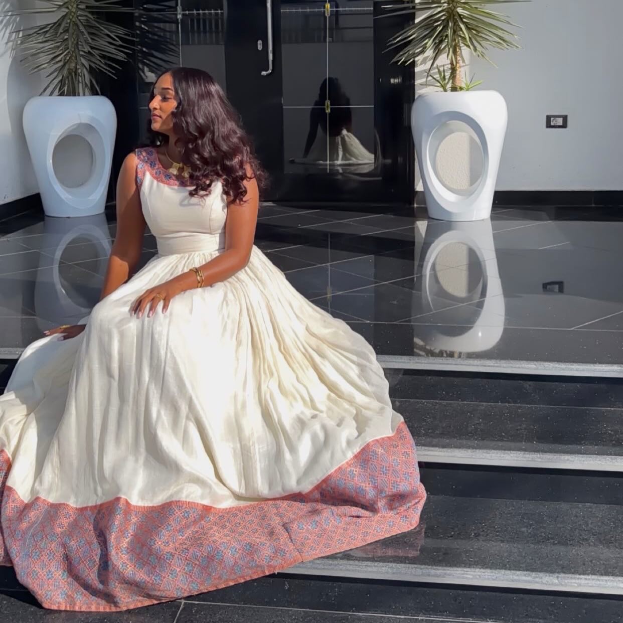 FEYSE AUTHENTIC ETHIOPIAN DRESS | SLEEVELESS HABESHA KEMIS | HANDWOVEN HABESHA DRESS FROM ETHIOPIAN HERITAGE