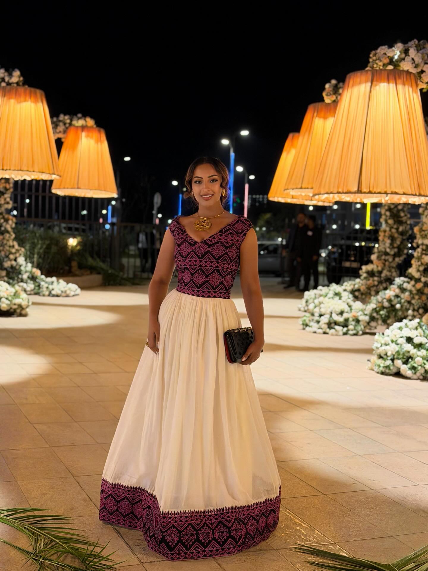 MENAYEE PURPLE ETHIOPIAN DRESS | SLEEVELESS HABESHA KEMIS | GRACEFUL HABESHA DRESS