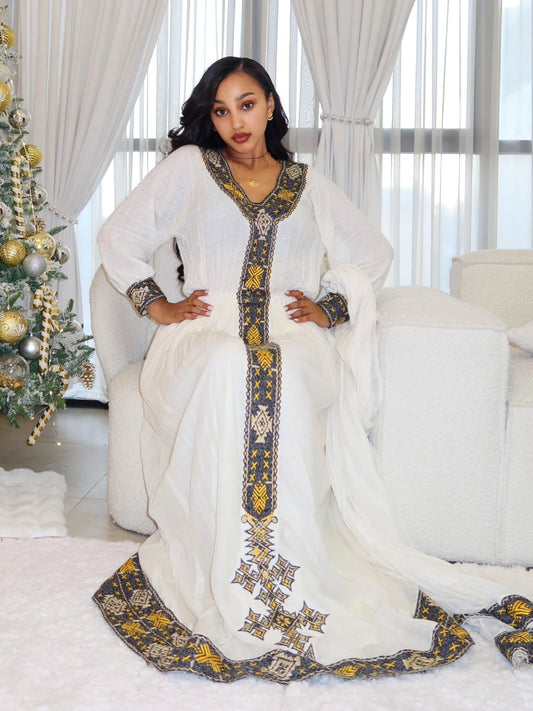 BUY AUTHENTIC HABESHA DRESS ONLINE | TRADITIONAL ETHIOPIAN CLOTHING 