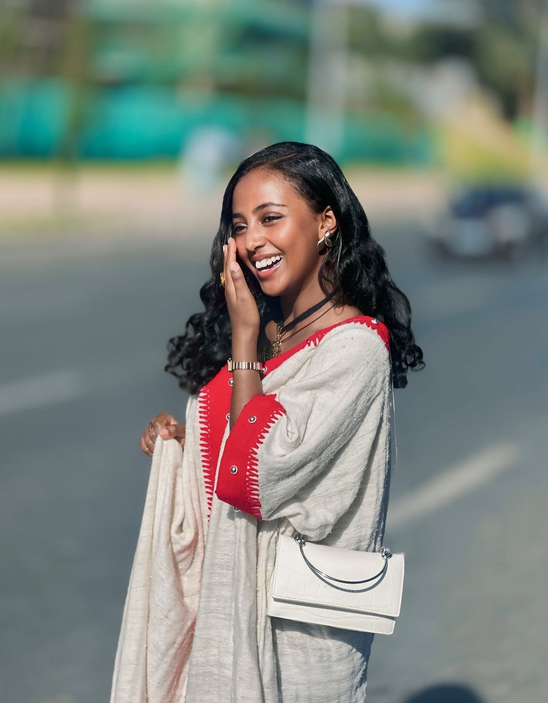 BEYENECH BEAUTIFUL ETHIOPIAN CLOTHING | RED EMBROIDERY HABESHA DRESS | HANDWOVEN HABESHA KEMIS