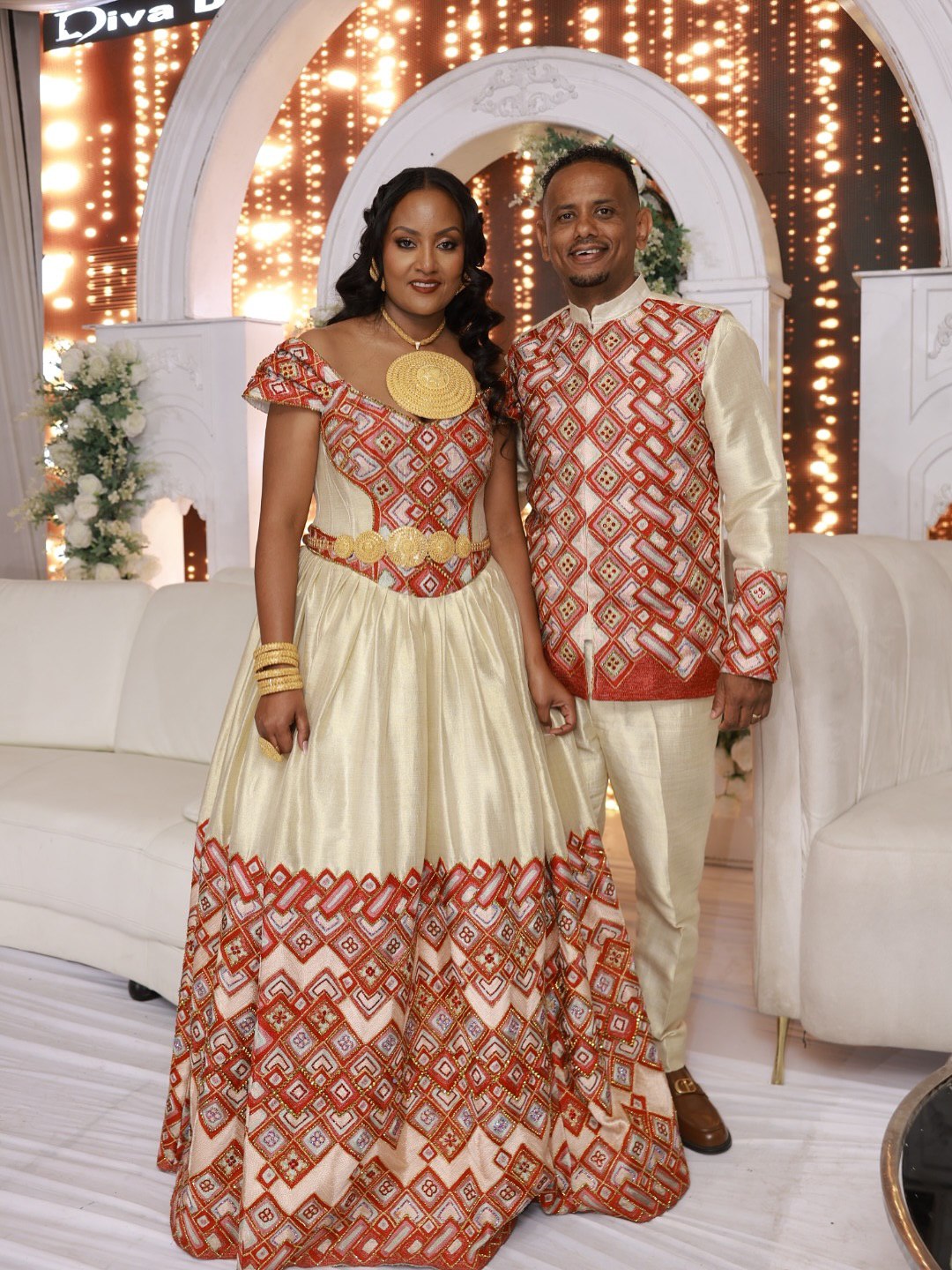 HODIYE LUXURIOUS ETHIOPIAN COUPLE OUTFIT | CULTURAL ETHIOPIAN CLOTHING | MATCHING WEAR FOR COUPLE'S