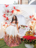 STUNNING RED AND GOLDEN EMBROIDERY SHORT SLEEVE HABESHA DRESS 