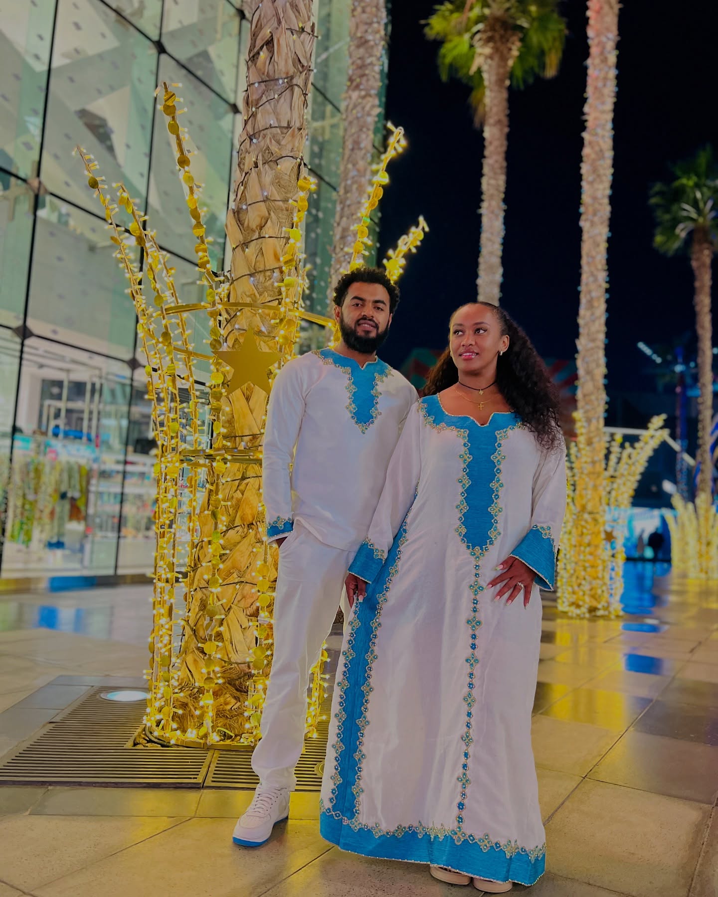 LIYU ETHIOPIAN COUPLE DRESS | HABESHA CLOTHING | CULTURAL MATCHING SET | ERITREAN CLOTHING | ETHIOPIAN COUPLE'S WEAR