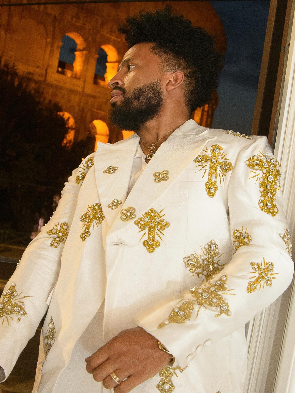 GECH TRADITIONAL ETHIOPIAN MEN’S CLOTHING | GOLD EMBROIDERY HABESHA OUTFIT FOR MEN