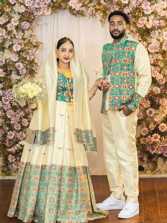 ETHIOPIAN TRADITIONAL COUPLE OUTFIT